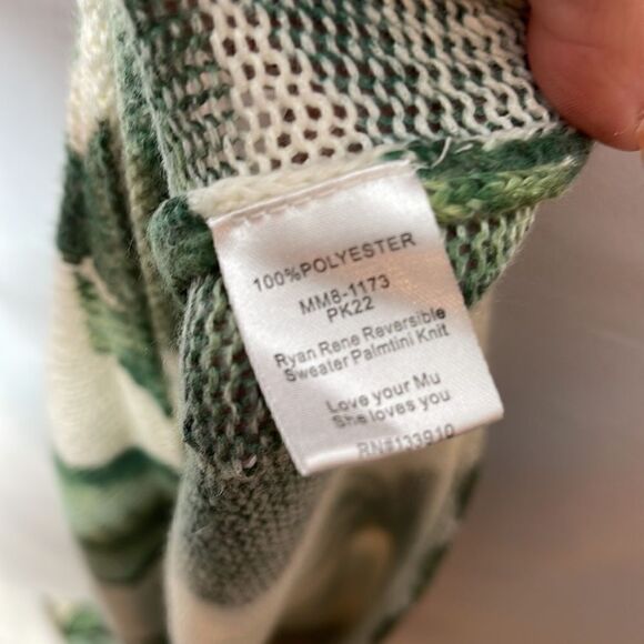 Show Me Your Mumu Ryan Rene Palm Leaf Tropical Knit Sweater. Size Medium. - Picture 10 of 11